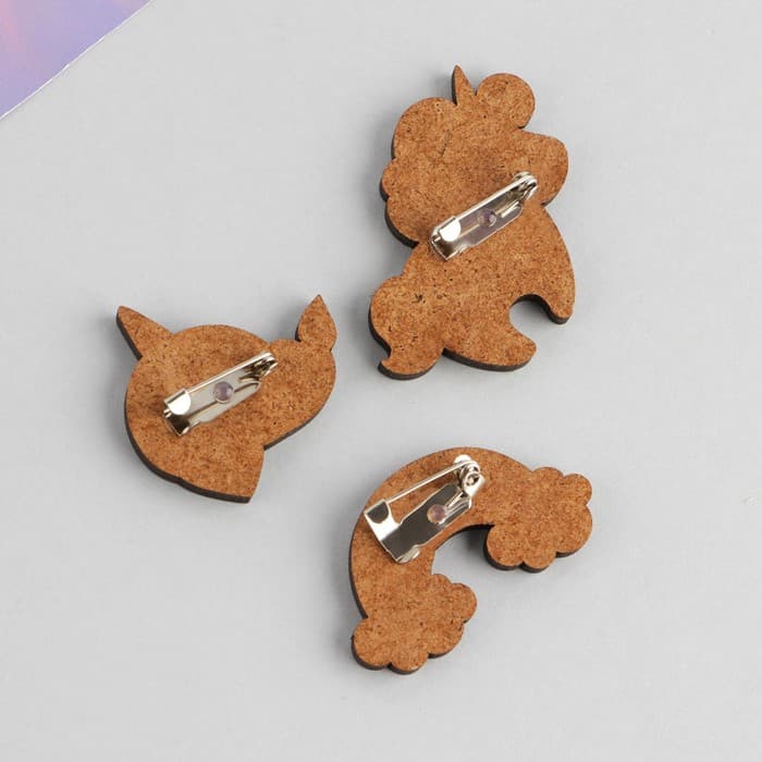 Значок деревянный «Ты чудо» парный набор, 3 шт., 9,5 х 8,7 см