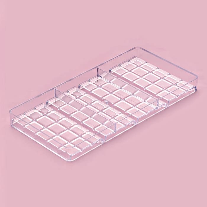 Форма для шоколада KONFINETTA «Плитка», 27×13.5×2.5 см, 4 ячейки, пластик, прозрачная