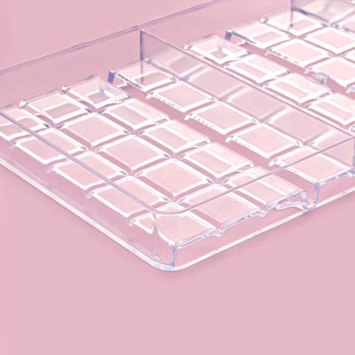 Форма для шоколада KONFINETTA «Плитка», 27×13.5×2.5 см, 4 ячейки, пластик, прозрачная