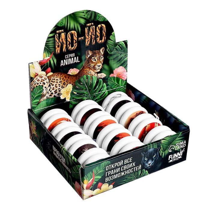 Йо-Йо Funny toys «Животные», световой, МИКС, в шоубоксе