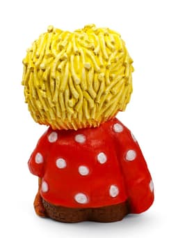 Садовая фигура из полистоуна «Домовой с котом», 39×26×28 см