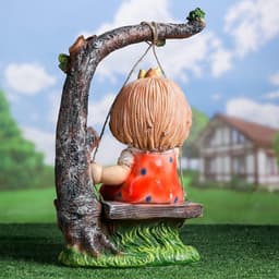 Садовая фигура из полистоуна «Девочка на качелях», 48 см