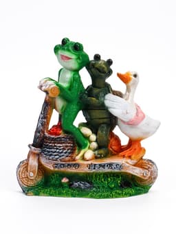 Садовая фигура из полистоуна «Зверюшки на самокате», 30×10.5×28 см