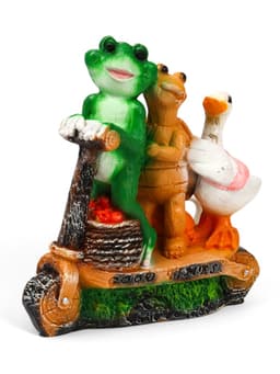 Садовая фигура из полистоуна «Зверюшки на самокате», 30×10.5×28 см