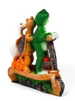 Садовая фигура из полистоуна «Зверюшки на самокате», 30×10.5×28 см