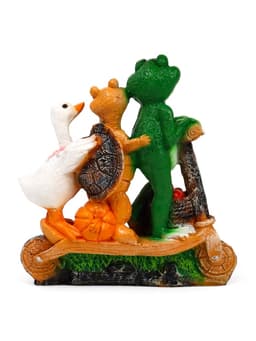 Садовая фигура из полистоуна «Зверюшки на самокате», 30×10.5×28 см