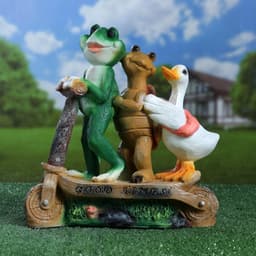 Садовая фигура из полистоуна «Зверюшки на самокате», 30×10.5×28 см