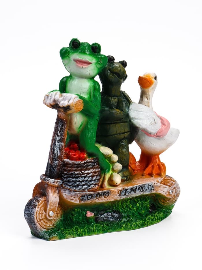 Садовая фигура из полистоуна «Зверюшки на самокате», 30×10.5×28 см