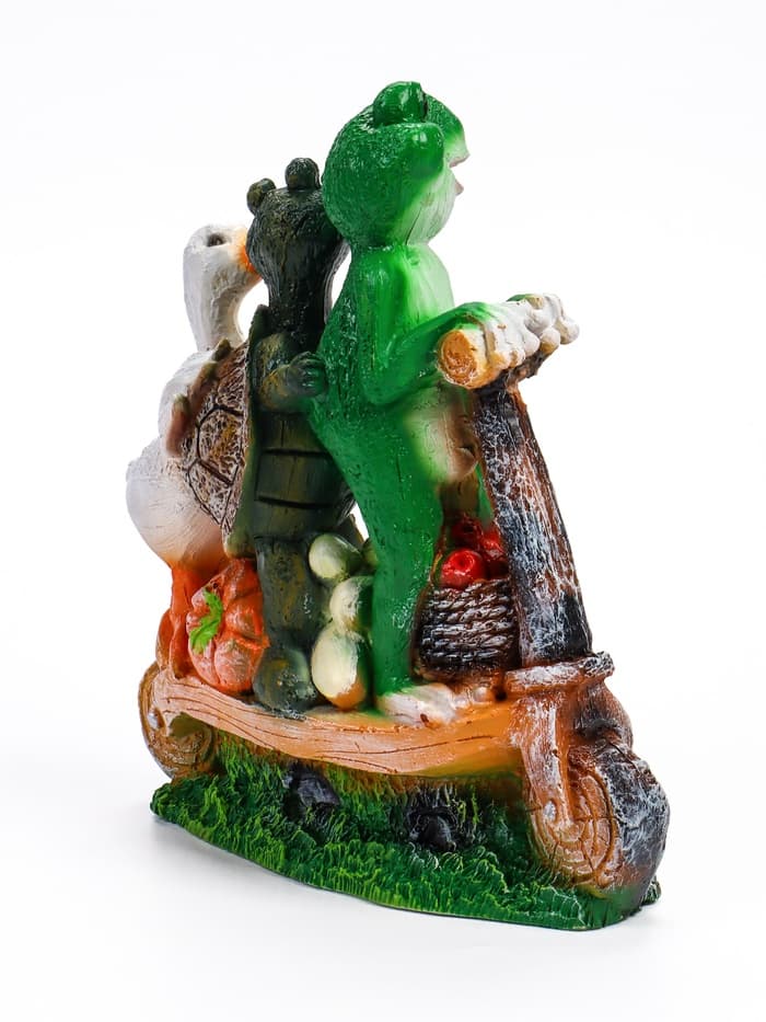 Садовая фигура из полистоуна «Зверюшки на самокате», 30×10.5×28 см