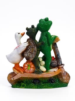 Садовая фигура из полистоуна «Зверюшки на самокате», 30×10.5×28 см