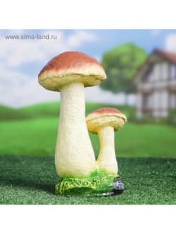 Садовая фигура из полистоуна «Грибы-подосиновики», 20×12×24 см