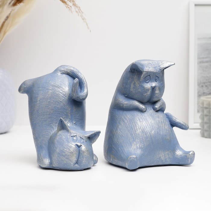 Держатель - подставка для книг «Два кота», набор 2 шт., 14 см