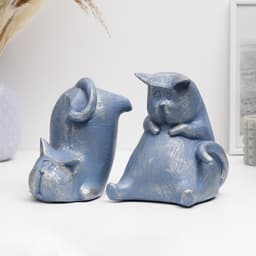 Держатель - подставка для книг «Два кота», набор 2 шт., 14 см