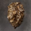 Настенный декор, панно «Голова льва», 23×35×52 см, под бронзу