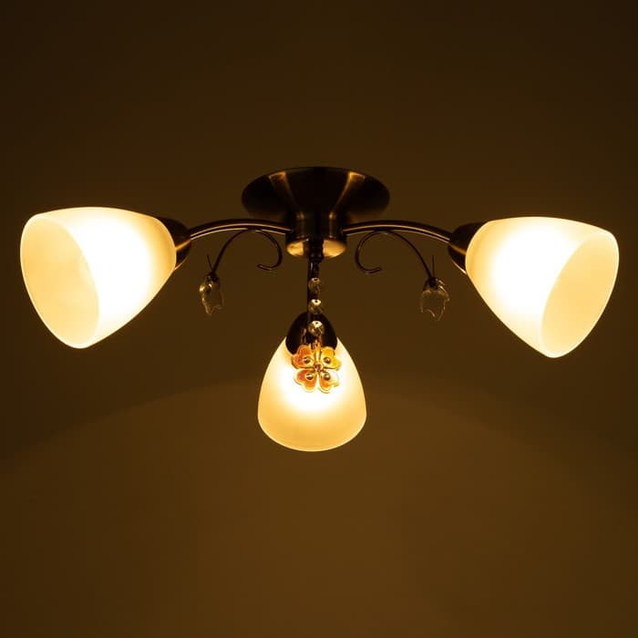 Люстра «Оливия» 3×40 Вт E27 бронза 45×43×20 см