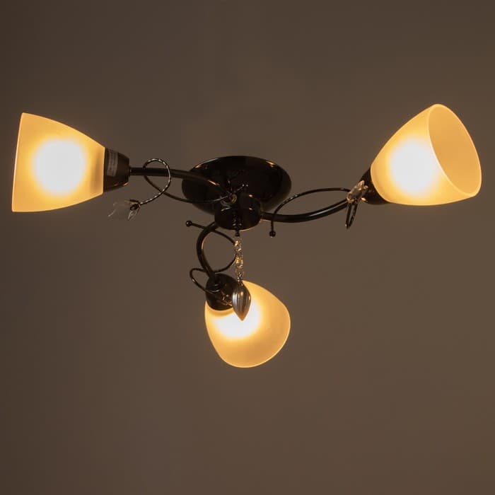 Люстра «Милана», 3×40 Вт E27, черный, 52×45×17 см