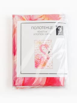 Полотенце «Этель» Pink flamingo 40×67 см, 100% хлопок, саржа 190 г/м²