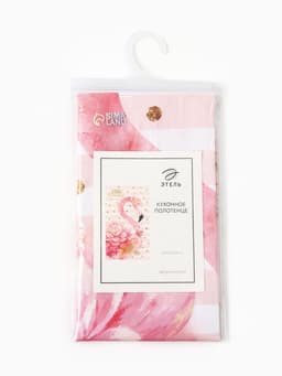 Полотенце «Этель» Pink flamingo 40×67 см, 100% хлопок, саржа 190 г/м²