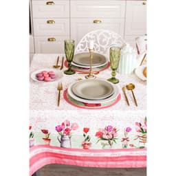 Скатерть «Этель» Тюльпаны 220×147 см, 100% хлопок, репс 210 г/м²
