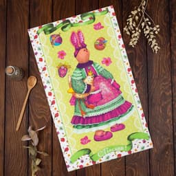 Полотенце пасхальное «Доляна. Пасхальный зайчик», 35×60±2 см, хлопок 100%, рогожка 162 г/м²