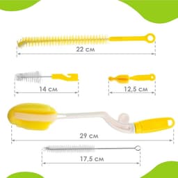 Ершики для детских бутылочек и сосок Крошка Я, 6 предметов, МИКС