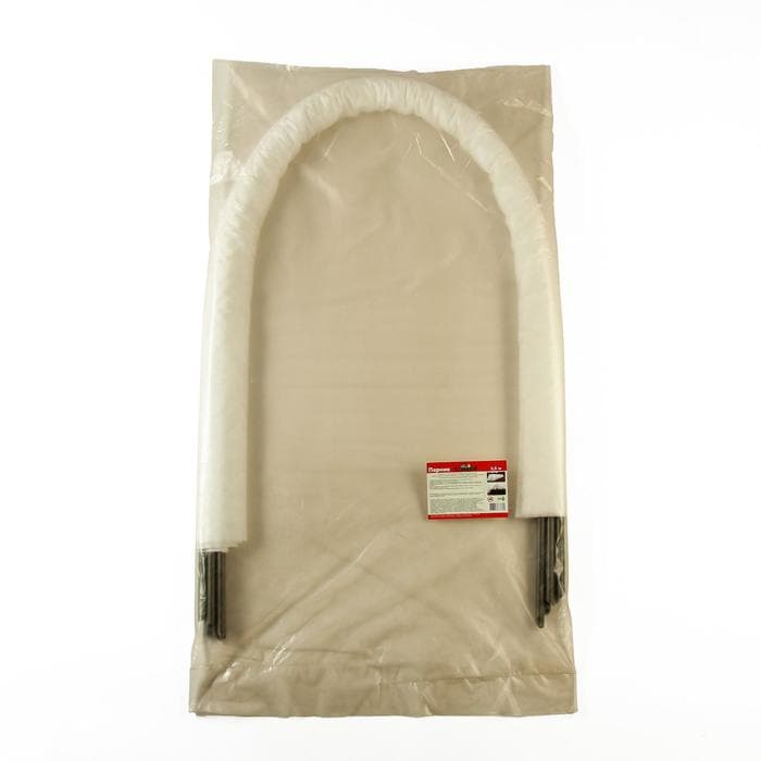 Парник прошитый, длина 3 м, 4 дуги из пластика, дуга L = 2.4 м, d=16 мм, спанбонд 35 г/м², «уДачный»