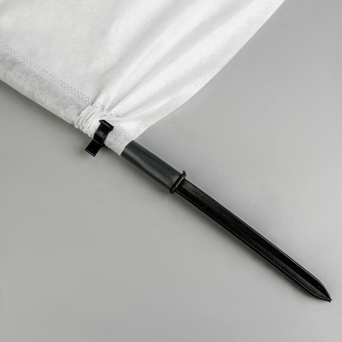 Парник прошитый, длина 3 м, 4 дуги из пластика, дуга L=2 м, d=20 мм, спанбонд 35 г/м², «Ленивый», с колышками и зажимами