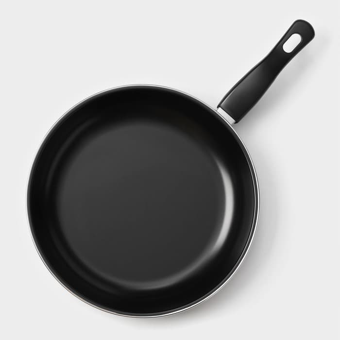 Набор сковородок «Жаклин», набор 3 шт.: 20/25/30×4 см, антипригарное покрытие, углеродистая сталь, чёрные