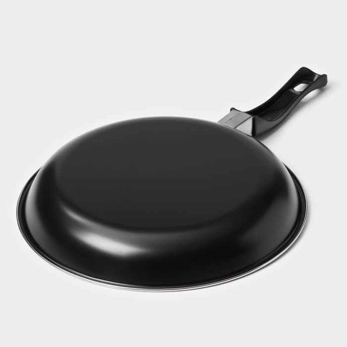 Набор сковородок «Жаклин», набор 3 шт.: 20/25/30×4 см, антипригарное покрытие, углеродистая сталь, чёрные