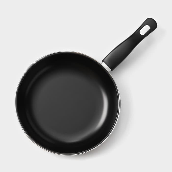 Набор сковородок «Жаклин», набор 3 шт.: 20/25/30×4 см, антипригарное покрытие, углеродистая сталь, чёрные