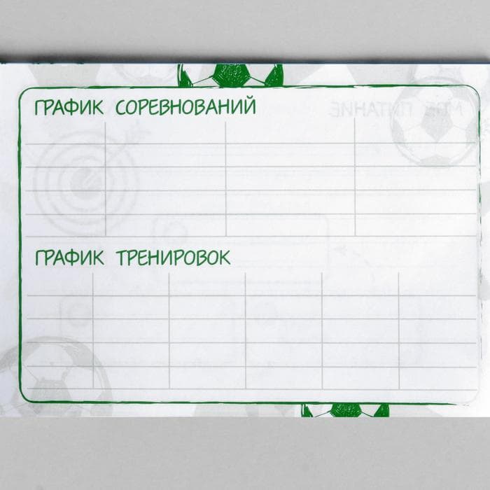 Дневник тренировок «Футбол», 48 листов, 15.3×12.4 см