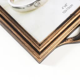 Фоторамка - коллаж на 2 фото 10×15 см «Тюльпаны», пластик, т. золото, 20×31 см