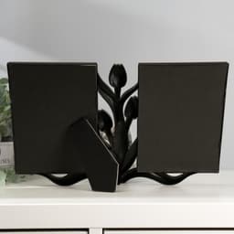 Фоторамка - коллаж на 2 фото 10×15 см «Тюльпаны», т. серебро, 20×31 см