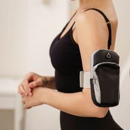 Сумка спортивная на руку ONLYTOP, 18×12 см, чёрная