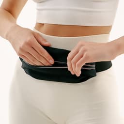 Сумка спортивная на пояс для телефона ONLYTOP, 23 см, чёрная