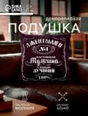 Подушка декоративная «Этель. Джентльмен», 40×40 см, велюр