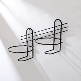 Подвес для кашпо, настенный, d=16 см, чёрный, «Косая-2»