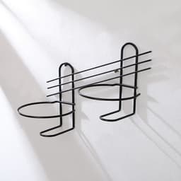 Подвес для кашпо, настенный, d=16 см, чёрный, «Косая-2»