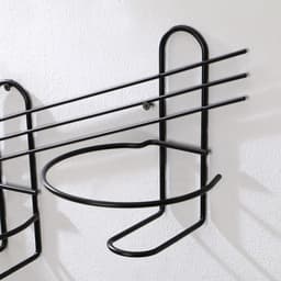 Подвес для кашпо, настенный, d=16 см, чёрный, «Косая-2»