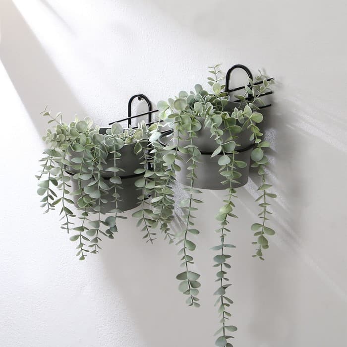 Подвес для кашпо, настенный, d=16 см, чёрный, «Косая-2»