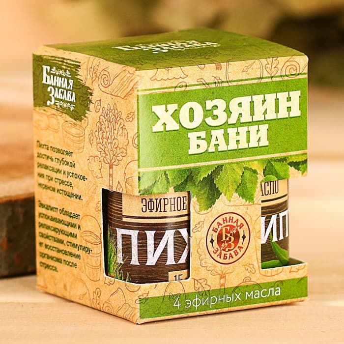 Набор 4 эфирных масла 15 мл «Хозяин бани!»