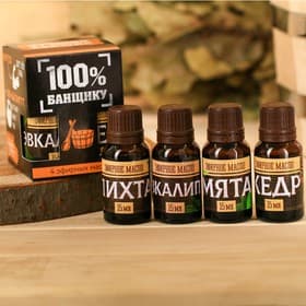 Набор 4 эфирных масла 15 мл «Главному банщику»