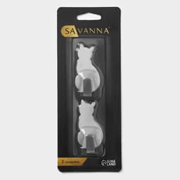 Крючки самоклеящиеся SAVANNA «Кошка», 2 шт., металл, 5×2.4×1.5 см, хромированные