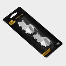 Крючки самоклеящиеся SAVANNA «Кошка», 2 шт., металл, 5×2.4×1.5 см, хромированные