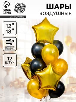 Воздушные шары, букет «Стильный», набор 12 шт.