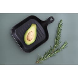 Блюдо из для подачи Magistro «Сковорода-гриль», 23×16×3 см, жаропрочная керамика, чёрное