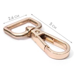 Карабин металлический, 45×25 мм / 20×3 мм, 5 шт., цвет золотой