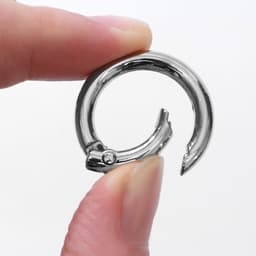 Кольцо-карабин, d=20/28 мм, толщина - 4 мм, 5 шт., цвет серебряный