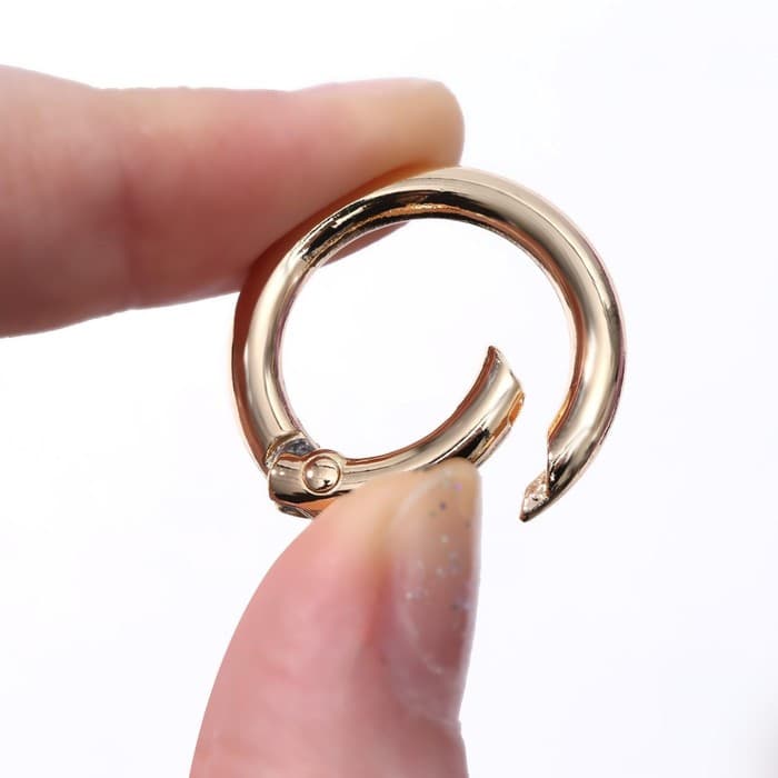 Кольцо-карабин, d=19/27 мм, толщина - 4 мм, 5 шт., цвет золотой