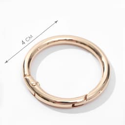 Кольцо-карабин, d=32/40 мм, толщина - 4 мм, 5 шт., цвет золотой